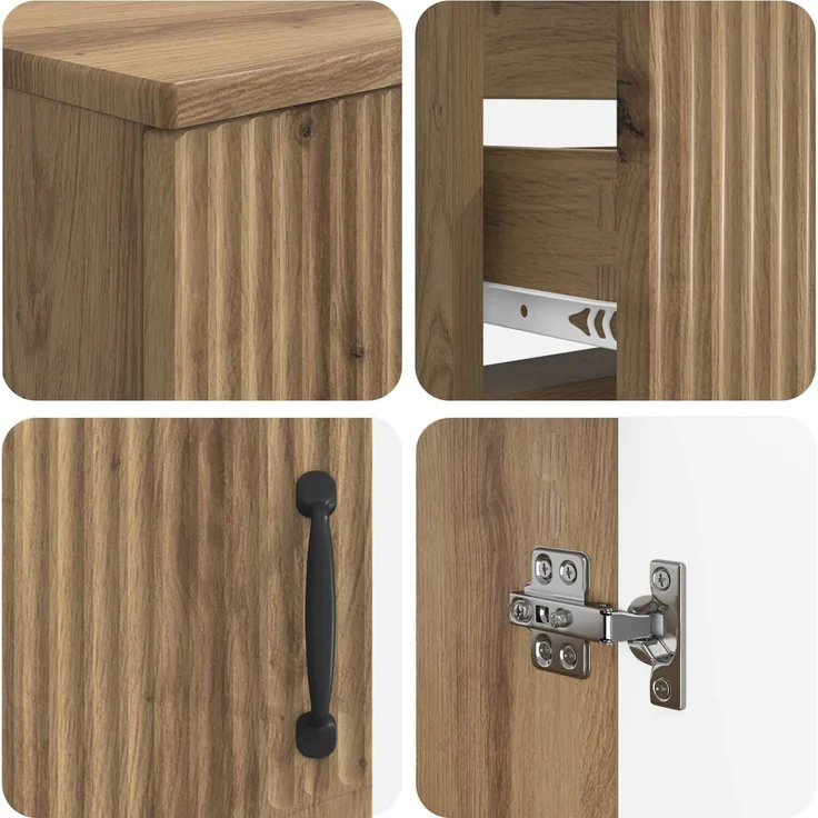 vidaXL 3-teiliges Badezimmer-Schranksystem HOORN Artisan-Eiche 3417881 – Bild 7