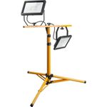 Goobay LED Baustrahler 2x 50 Watt LED Baulampe mit Stativ, LED fest integriert, Kaltweiß, 8500 lm