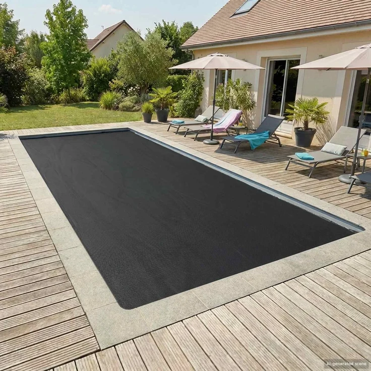vidaXL Solar Poolabdeckung Hochwertig 975 x 488 cm 200 μm Quadratisch 42034514 – Bild 1