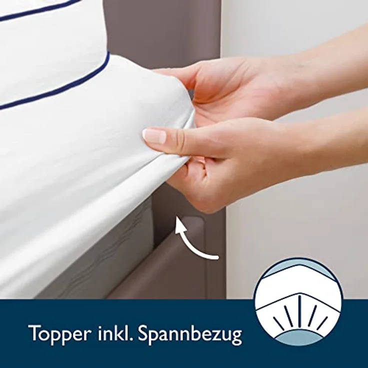 Beautissu BeauNuit MT Base, Komfortschaum Matratzenschoner, 3 cm Druckentlastung, waschbar bis 60°C, für Matratzen bis 40 cm Höhe – Bild 2