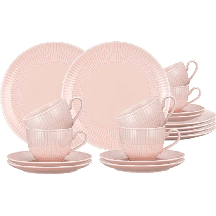 Seltmann Weiden Amina Kaffeeservice 18-teilig Rosé – Bild 1