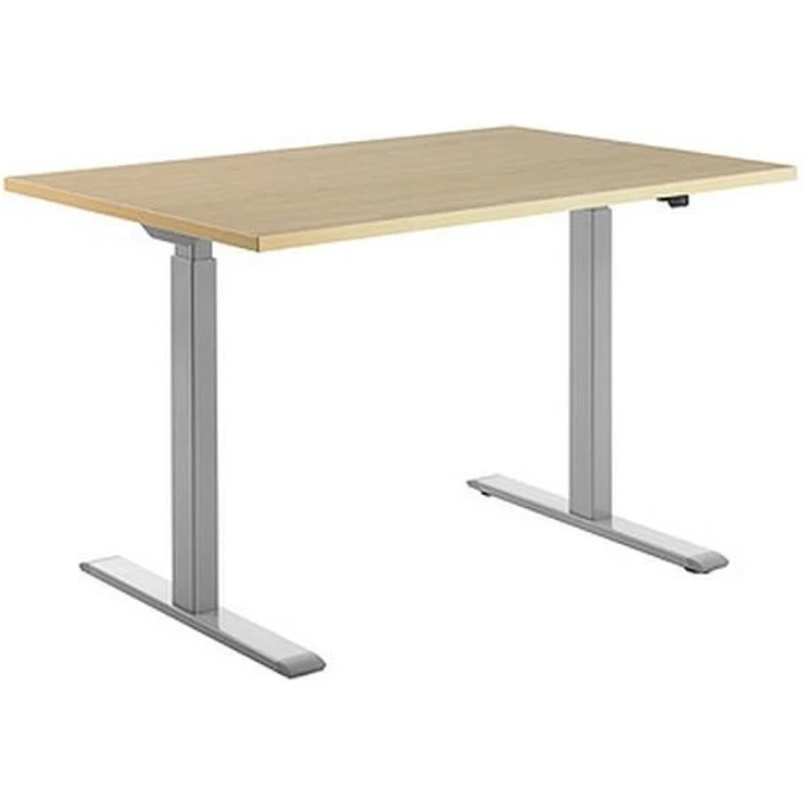 Topstar Sitz-/Steh-Schreibtisch, (B)1.200 mm elektr. höhenverstellbar Ahorn