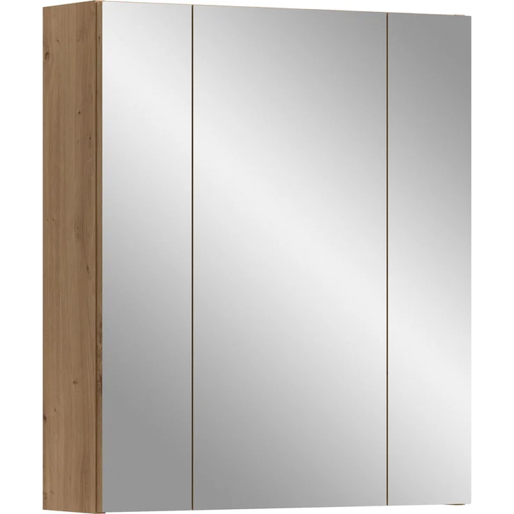 Spiegelschrank (B/H/T: 60x70x18 cm) in Artisan Oak Nachbildung und Artisan Oak Nachbildung – Bild 1