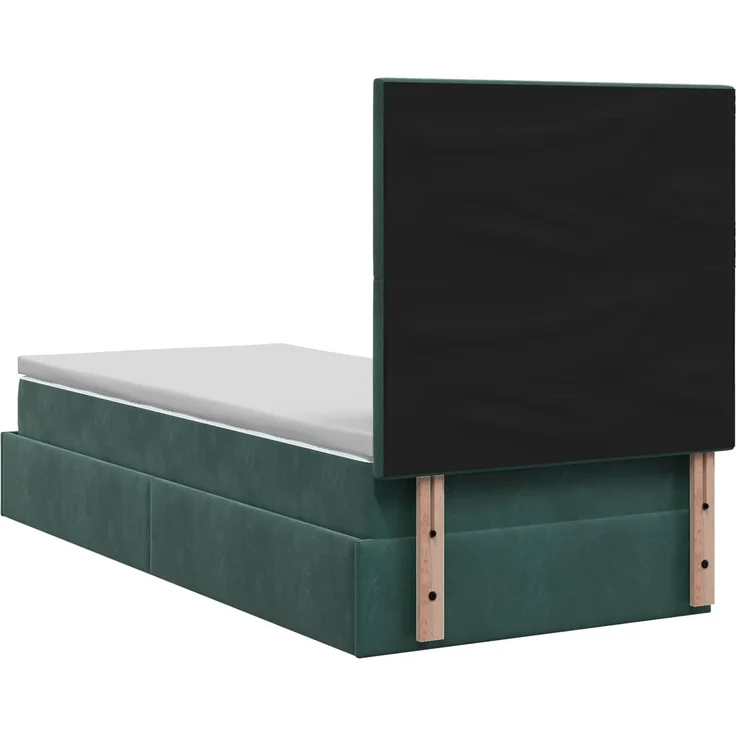 vidaXL Ottoman Bett mit Matratze Dunkelgrün 80 x 200 cm Samt 3457758 – Bild 9