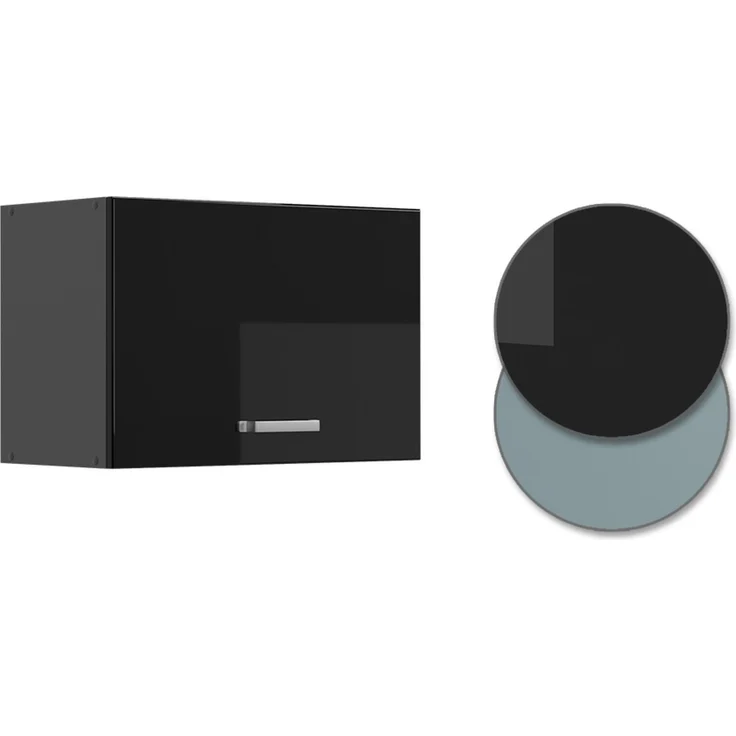 Hängeschrank R-Line Schwarz Hochglanz 60 cm Flach Vicco – Bild 6