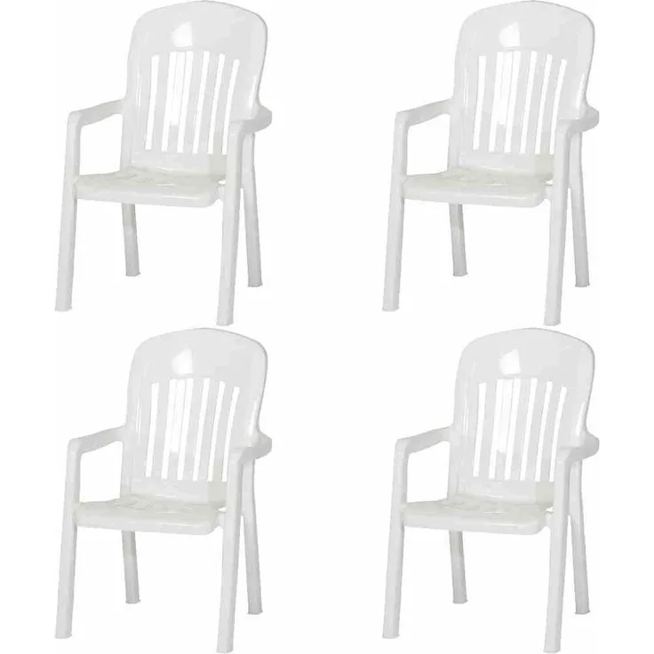 Comtesse SET 4 x Stapelsessel weiß
