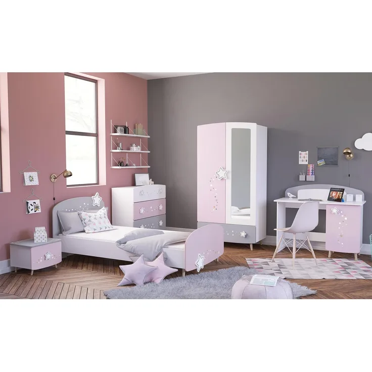 Jugendzimmer-Set >Savannah< (5-teilig) in Weiß
