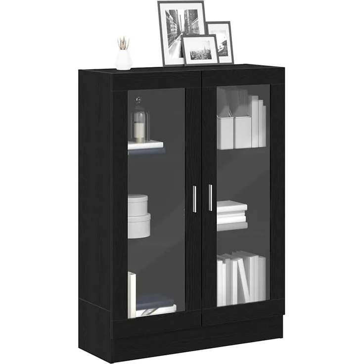 vidaXL Bücherschrank Schwarz Eichen-Optik 82,5x30,5x115 cm 862021 – Bild 3