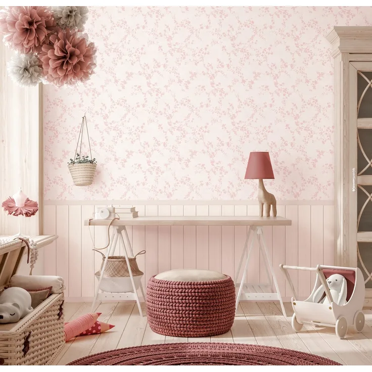 A.S. Création Vliestapete Fototapete Äste - Blümchen, creme, rosa, A.S. Création