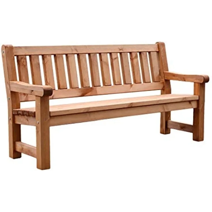 Gartenbank ALLGÄU 184 cm Kiefer geölt mit Armlehne 3-sitzig