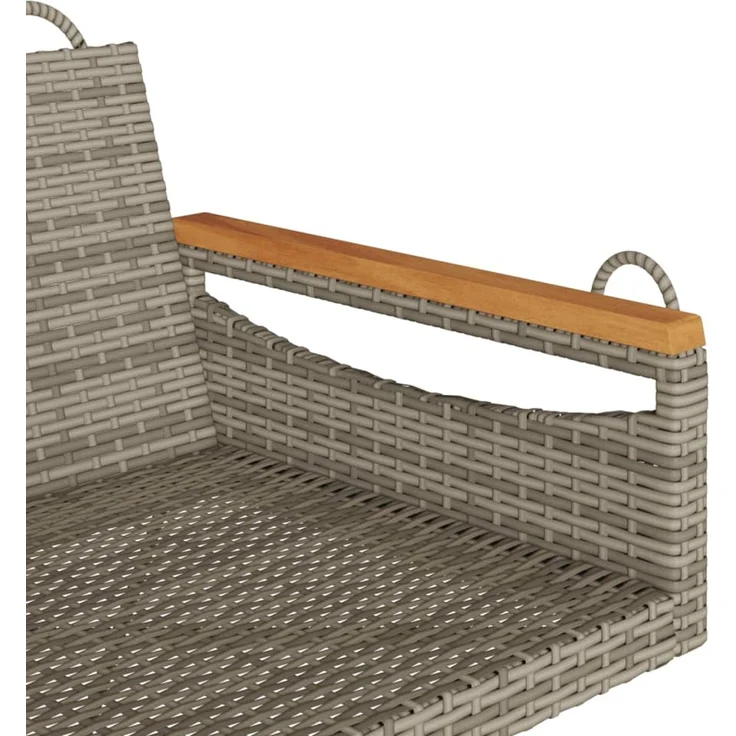 vidaXL Hängesessel Grau 63x62x40 cm Poly Rattan 368162 – Bild 7