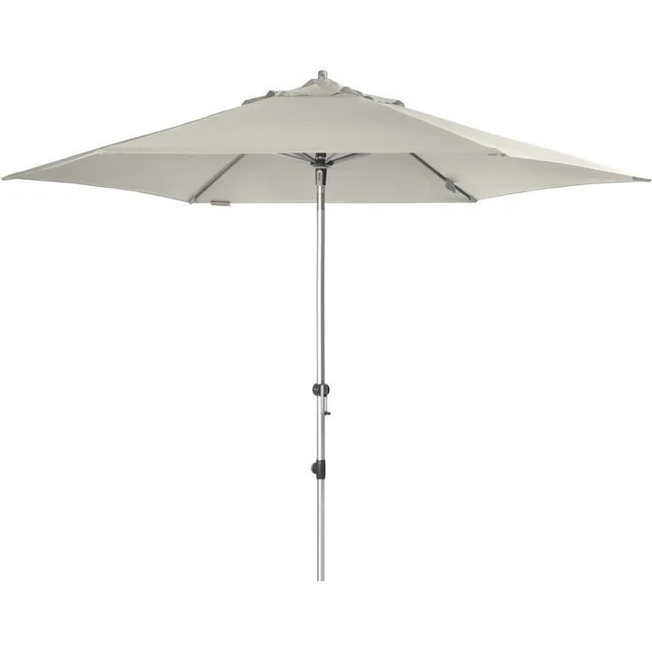 Doppler 'Expert 320 Auto Tilt' Sonnenschirm mit Kurbel, Alugestell / Polyester hellgrau, Ø 320 cm