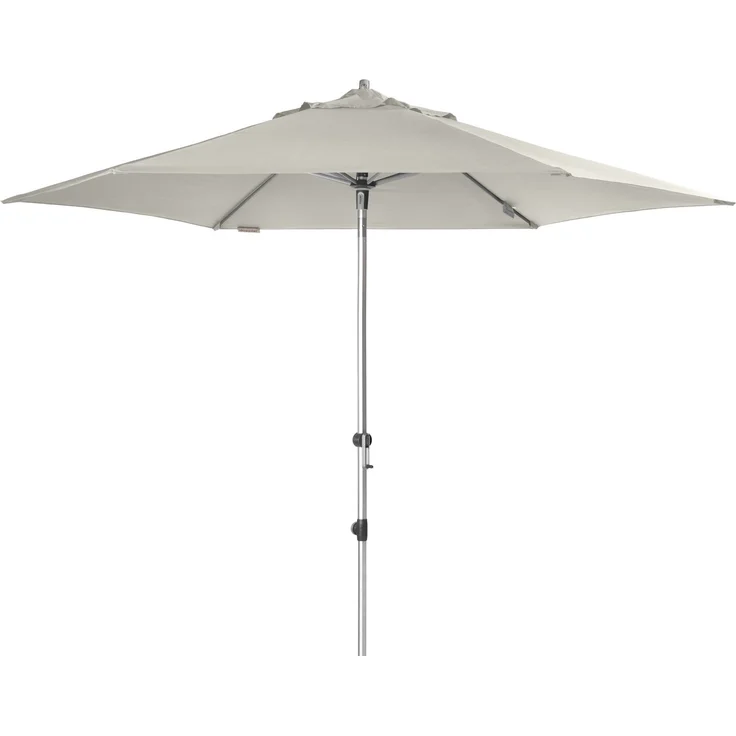 Doppler 'Expert 320 Auto Tilt' Sonnenschirm mit Kurbel, Alugestell / Polyester hellgrau, Ø 320 cm – Bild 1