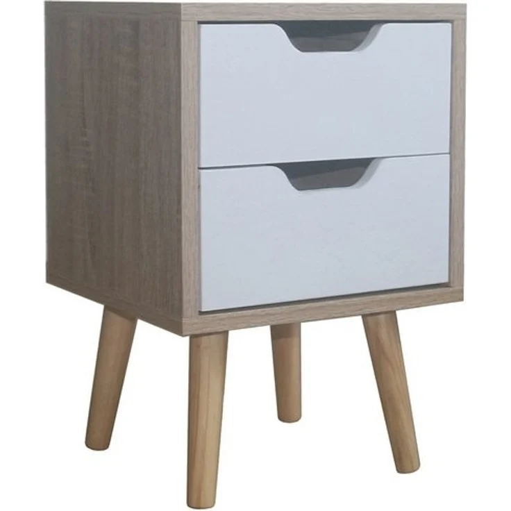 HTI-Living Nachtkommode Nachtschrank 2 Schubladen Thekla 2945 (Stück, 1 St, 1 Nachtschrank), Nachttisch 2 Schubladen – Bild 2