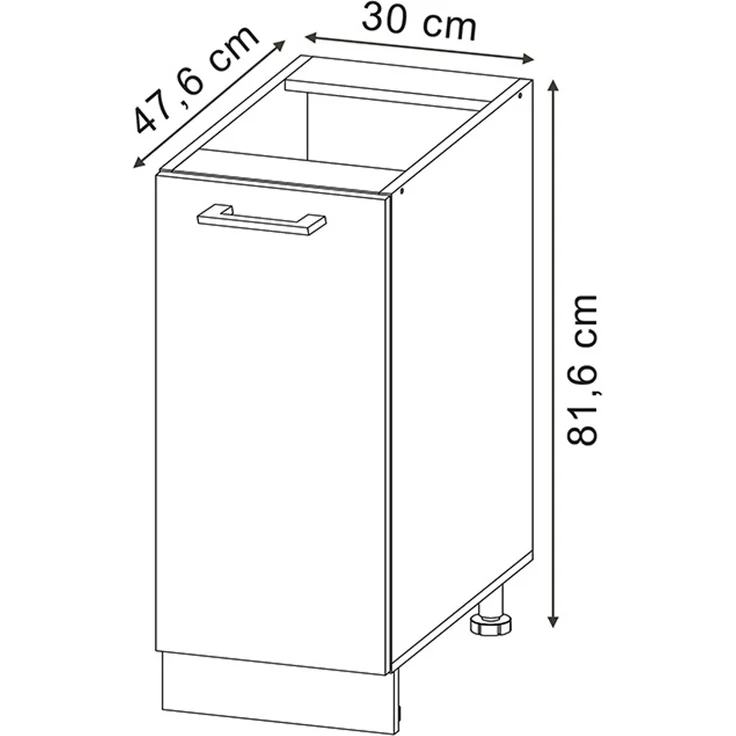 Apothekerschrank R-Line Artisan-Eiche 30 cm , AP Anthrazit Vicco – Bild 3