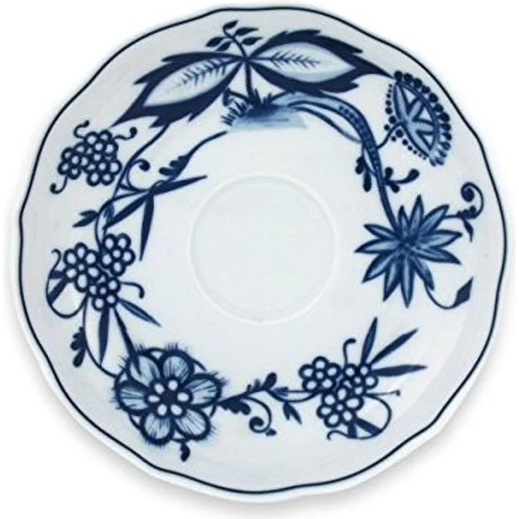 ESCHENBACH 13503806747347 Romantika Zwiebelmuster Untertassenn festoniert 14 cm Porzellan