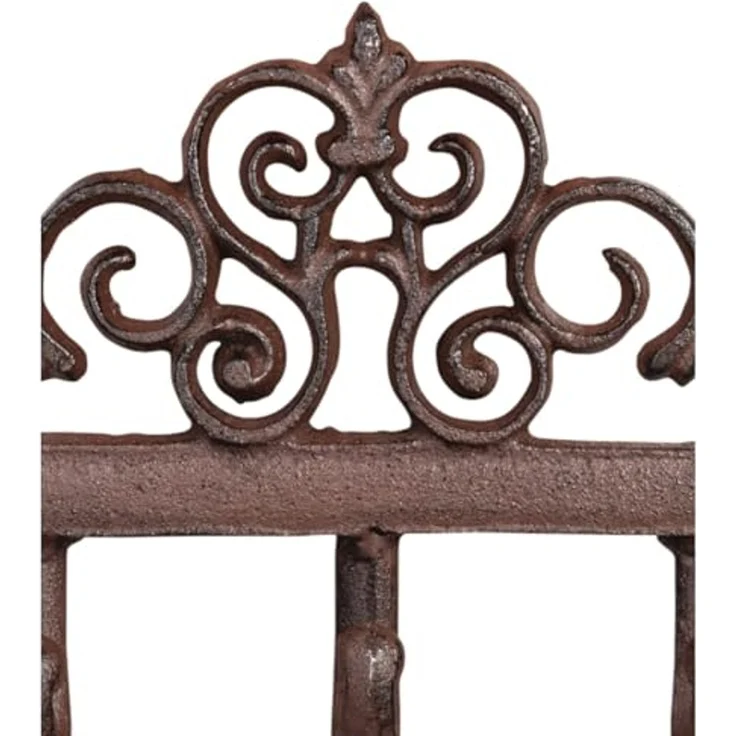 Hakenleiste Gusseisen 5 Haken Wandhaken Vintage Garderobe Wandhalterung – Bild 3
