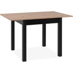 Esstisch >Coburg< ausziehbar 120cm, Artisan Eiche / schwarz - 80/120x76,5x80cm (BxHxT)