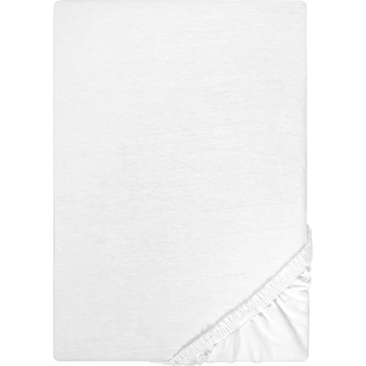 Castell Jersey-Stretch-Spannbetttuch 0077113, weiss, 1x 120x200 cm – Bild 5
