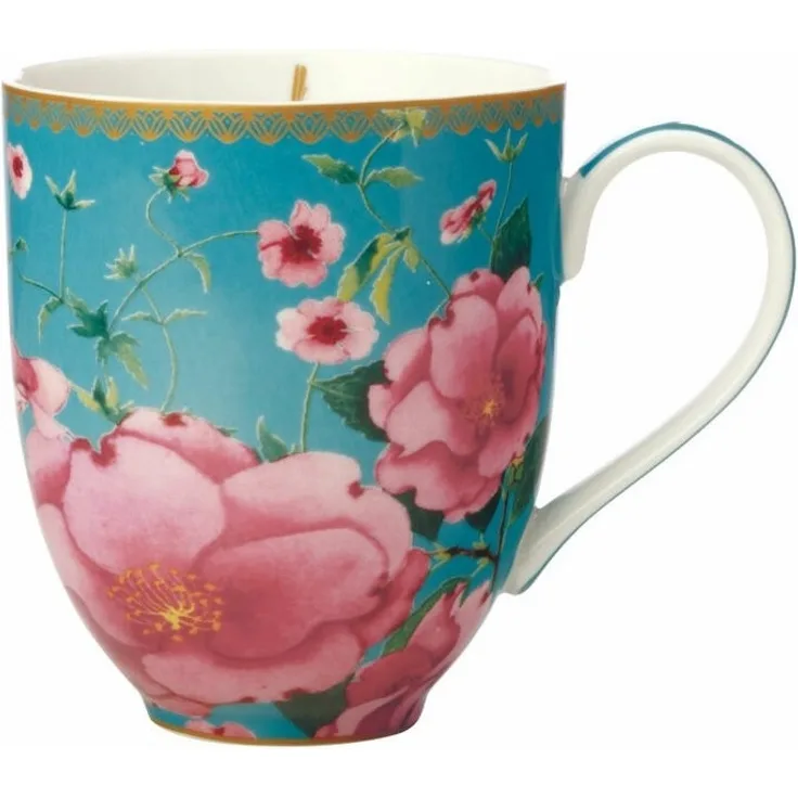 Maxwell & Williams HV0170 Becher 440 ml SILK ROAD Aqua, Porzellan, in Geschenkbox
