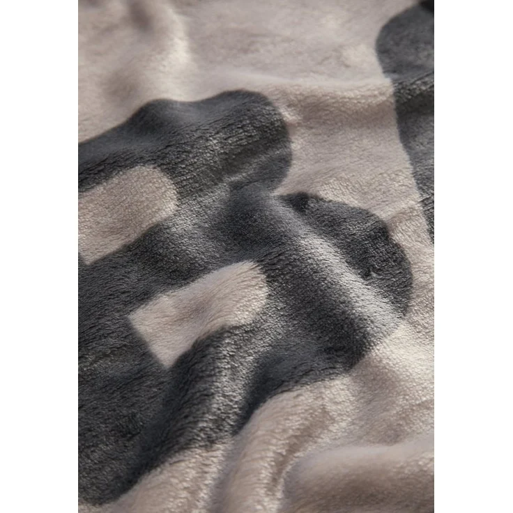 Sansibar 'Sylt' Wohndecke, 100 % hochwertiges Polyester dunkelgrau / schwarz, 150 x 200 cm – Bild 2