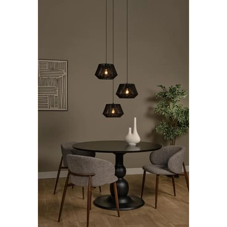 LUCIDE JESSICA Pendelleuchte, Ø 35,5 cm, höhenverstellbar, 3xE27, schwarz – Bild 4