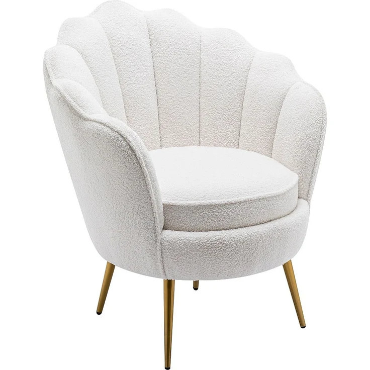 Vente-unique - LALEA - Sessel mit gerader Rückenlehne - Metall - Weiß - 76 x 73 x 88 cm – Bild 4