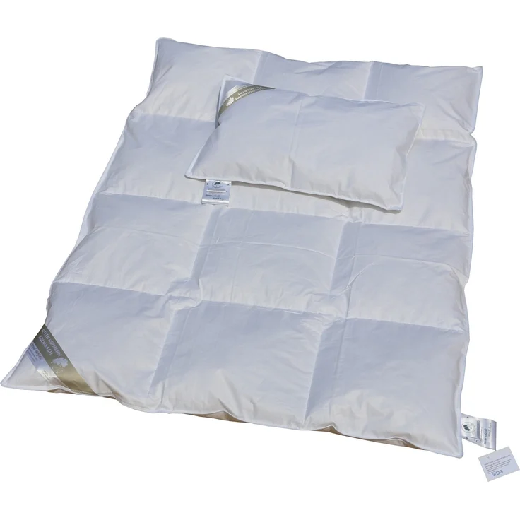 Hofmann Set Sibiria exclusiv Kinder Daunendecke Daunenbett 2tlg sibirische Wildgans 100x135 + 40x60 – Bild 1