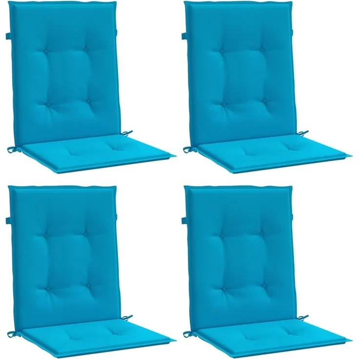 vidaXL Gartenstuhlauflagen für Niedriglehner 4 Stk. Blau 100x50x3 cm 47555 – Bild 3