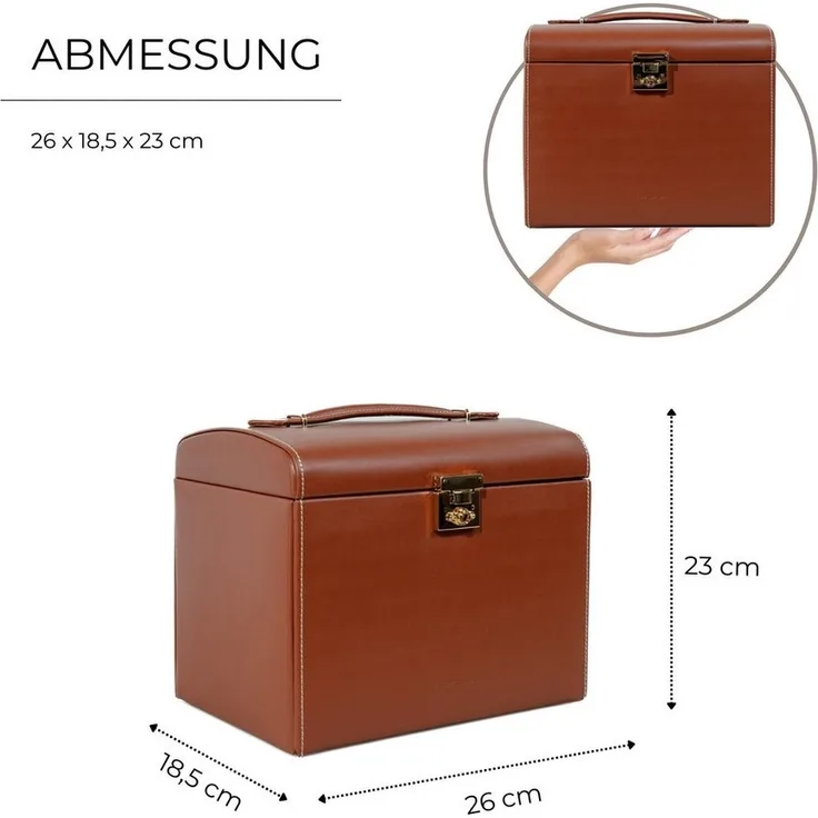 Friedrich23 Schmuckkasten / Uhrenbox aus Leder Cordoba XL