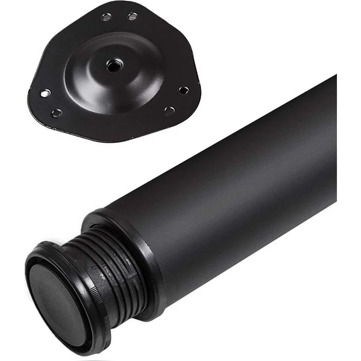 SO-TECH® Tischbein Ø 76 / 80 mm, belastbar bis 75 kg pro Stück, H: 71cm, Stahl, schwarz, höhenverstellbar bis 32mm, 1x – Bild 1