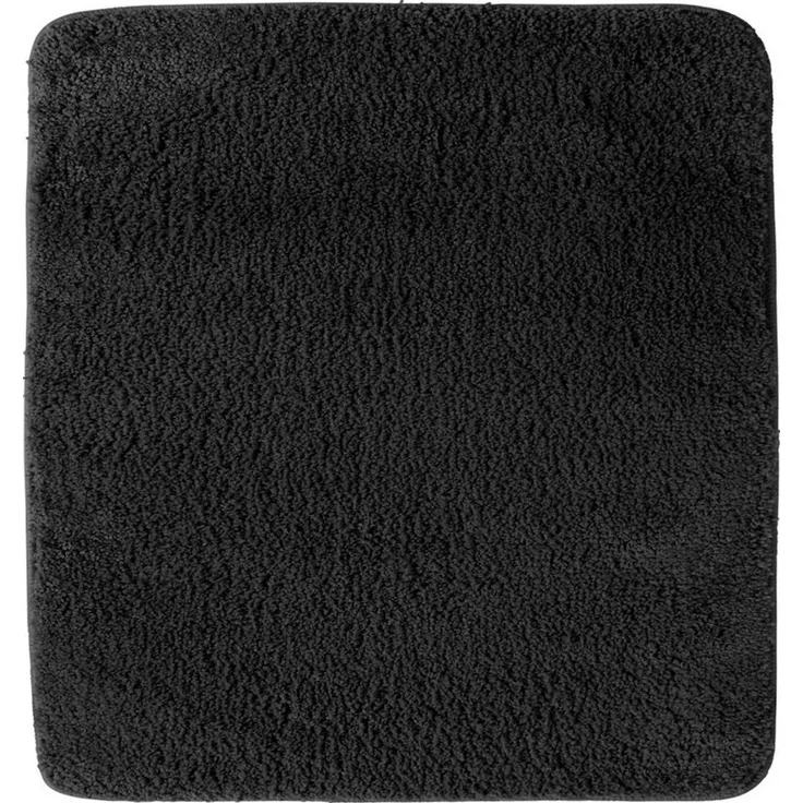 NYVI Badematte Badematte 60x90cm NYVISpa Lasalle Schwarz Badezimmerteppich rechteckig, Höhe 20 mm, Polyester, Rutschfest, Saugstark, Schnell Trocknend, Fußbodenheizung geeignet