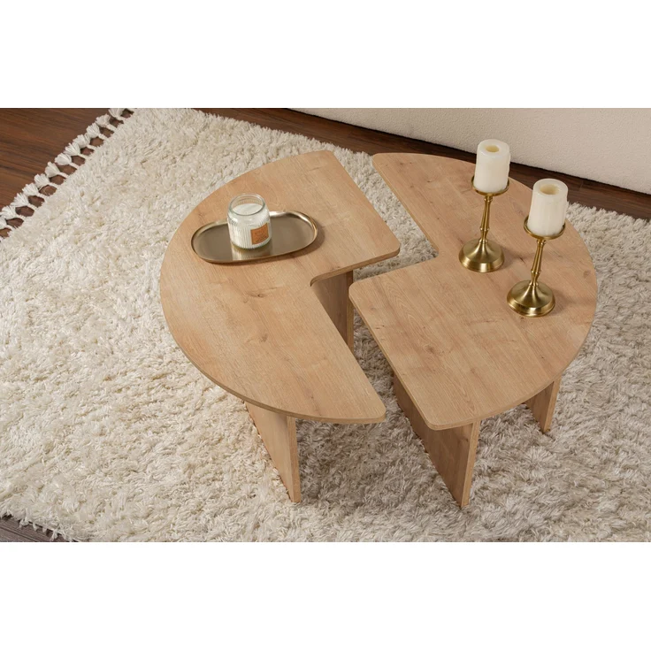 Couchtisch, 'Moira', 41 x 90 x 90, Eiche – Bild 3