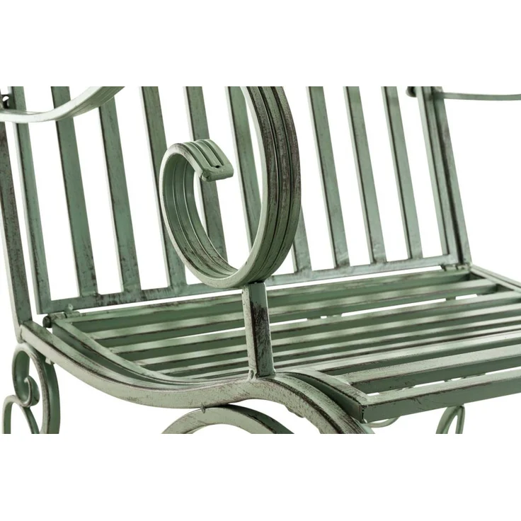 Schaukelstuhl ANNA 2er Set Antik Outdoor - 56x90x94cm, Metall, Antik-Grün | Gartenstuhl Liegestuhl Relaxstuhl Garten Terrasse – Bild 8