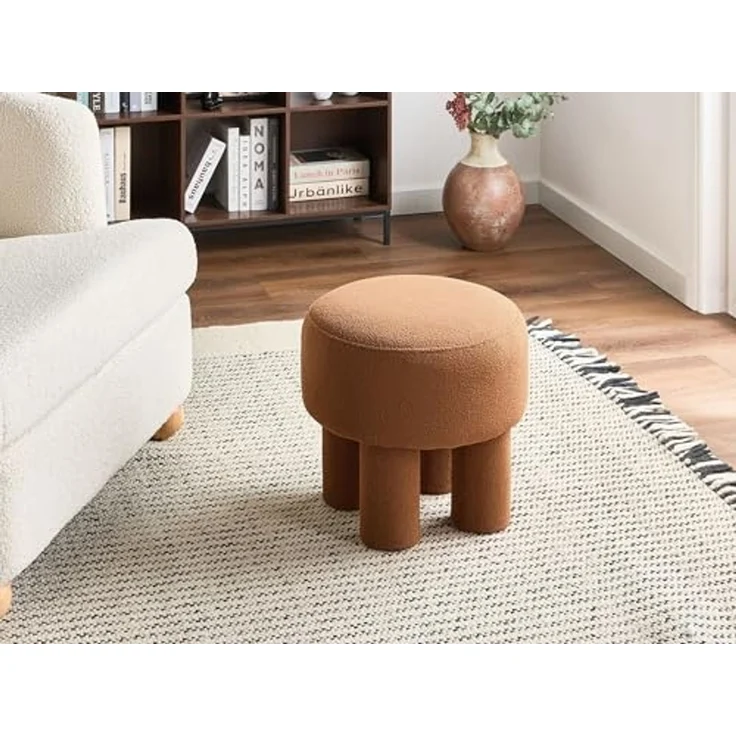 Hocker CANBY Bouclé Orange – Bild 2