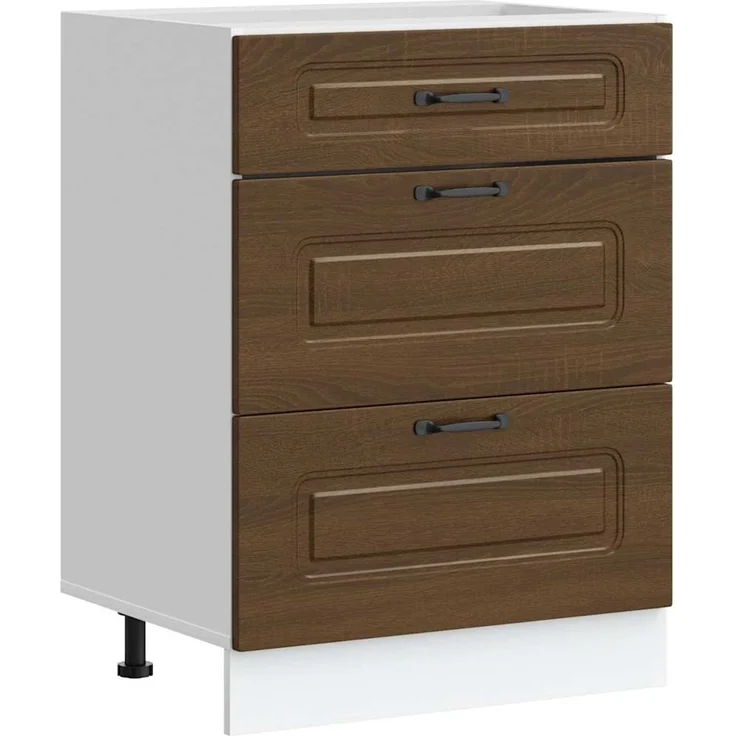 vidaXL Küchenunterschrank Kalmar Braun Eichen-Optik Holzwerkstoff 854286 – Bild 2