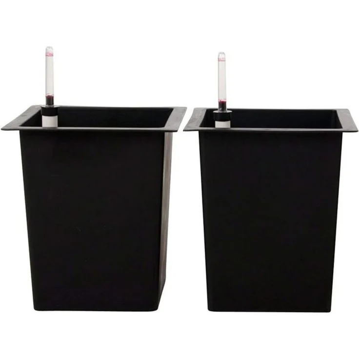 VIVANNO Pflanzeinsatz Kunststoff EINSATZ Bewässerung Konisch - Schwarz Matt (Set, 2 St), 29x29x32 cm – Bild 4