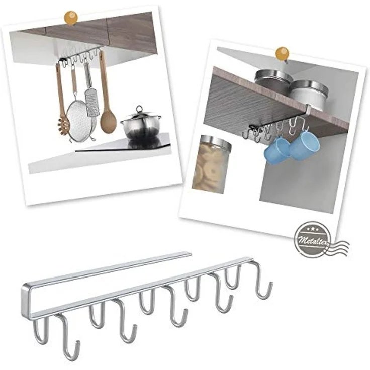 METALTEX 364930000 My-Hooks Multihalterung 6 x 25 x 6 cm Polytherm / Raumsparer – Bild 5