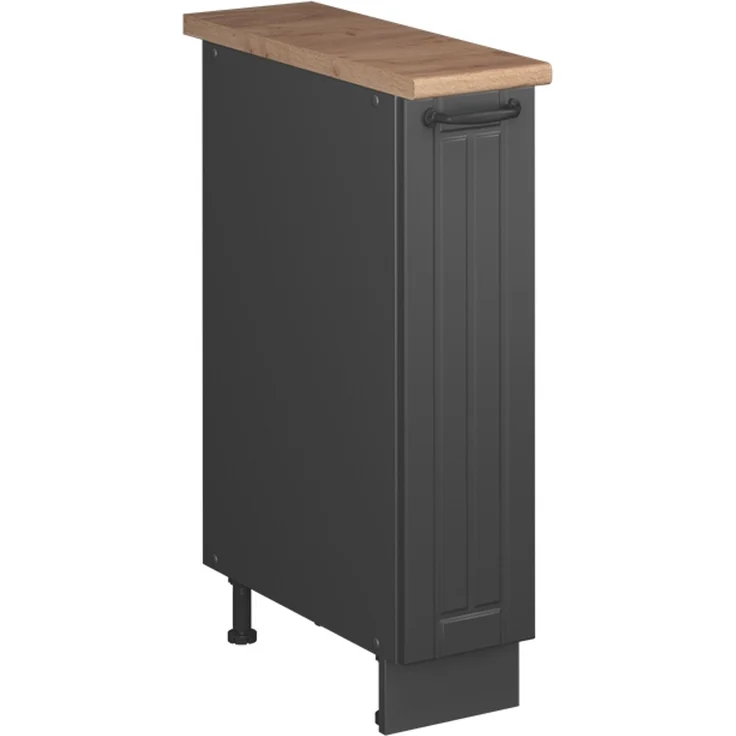 Apothekerschrank Fame-Line Dunkelgrau/Anthrazit 20 cm, AP Eiche Vicco – Bild 1