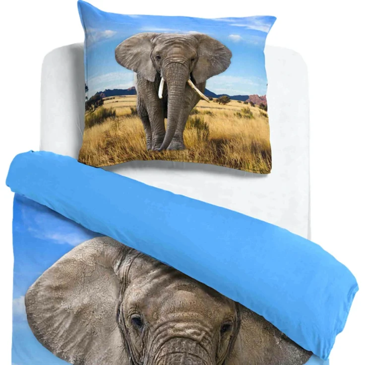 Elefant Bettwäsche Digitaldruck ESPiCO Sleep and Dream 135 x 200 + 80 x 80 cm – Bild 2