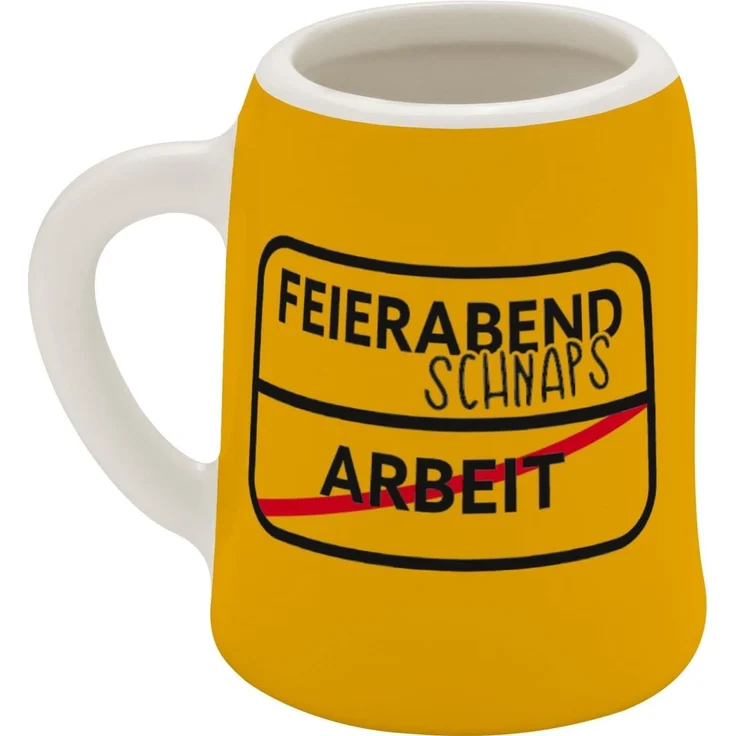 Schnapskrug Schnapsglas Stamper Keramik Sheepworld FEIERABEND 73849 – Bild 2