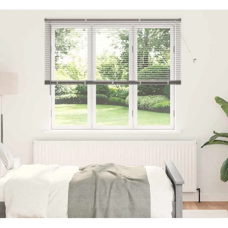 vidaXL Venezianische Jalousie Silber 175 x 160 cm 25 mm Aluminium 42005934 – Bild 1