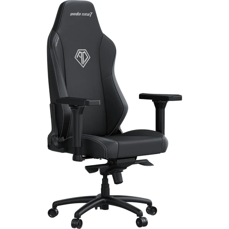 Anda Seat Phantom 3 Gaming Stuhl Ergonomisch - XL Gamerstuhle für Erwachsene mit 4D-Armlehnen, Fleckenabweisendes Kunstleder, Nacken- und Lendenwirbelstütze, Schreibtischstuhl und Gamer Stuhl Schwarz