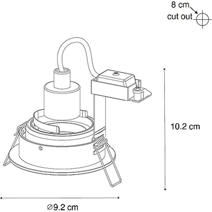Qazqa LED Einbaustrahler 105888, ohne Leuchtmittel, Warmweiß – Bild 3