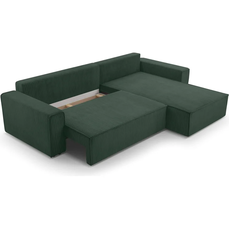 AX LIVING Dunkelgrün Cord Couch Form – Cedria L Wohnlandschaft 287cm – Bild 4