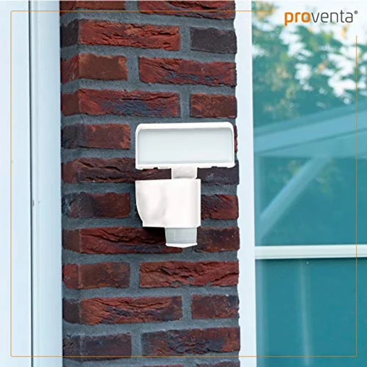 Proventa LED-Strahler mit automatischer Bewegungsverfolgung, 180° Schwenkbereich, 270° Bewegungsmelder, 4000K, 18W, 1200 Lm, IP44, weiß – Bild 4