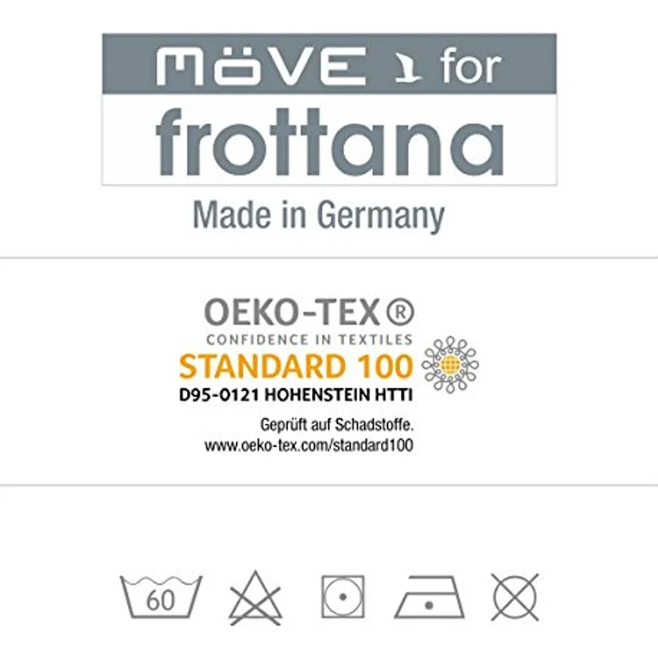 Möve for Frottana Duschtuch Graphit, Textil, 67x140 cm, unisex, Oeko-Tex® Standard 100, Badetuch mit dezenter Einwebung und hochwertigen Web-Label – Bild 3