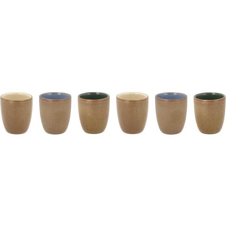 Bitz Espressotasse Wood/farbig 0,8 l Set6
