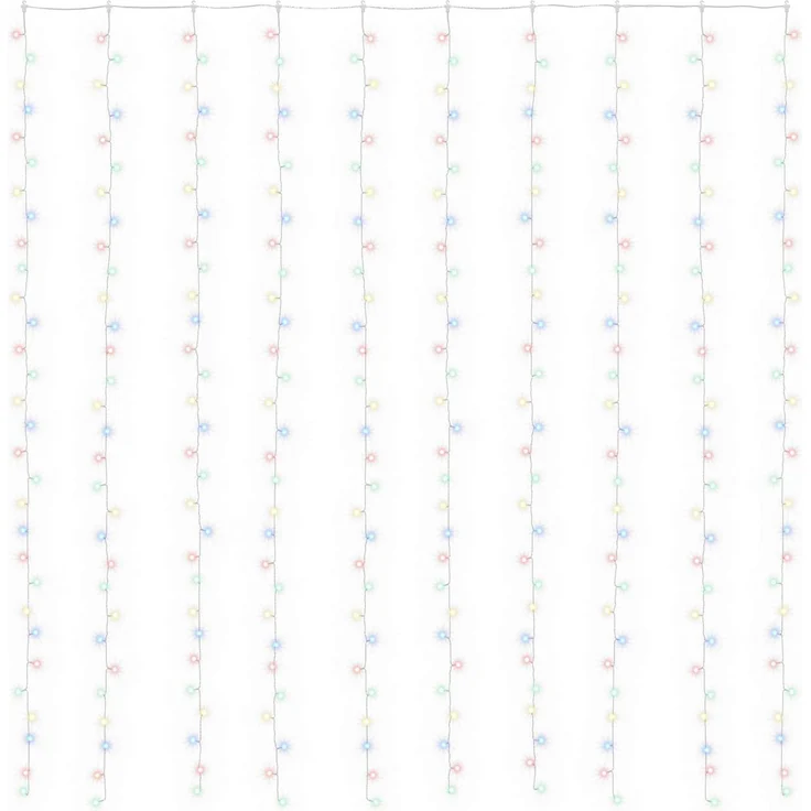 vidaXL Lichtervorhang 300 LEDs Mehrfarbig 300 x 300 cm 42053490 – Bild 2