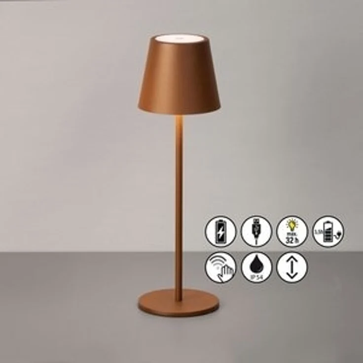 easy! BY FHL Außen-Tischleuchte Viletto, Dimmfunktion, USB-Ladefunktion, LED fest integriert, Warmweiß, lange Leuchtdauer – Bild 5